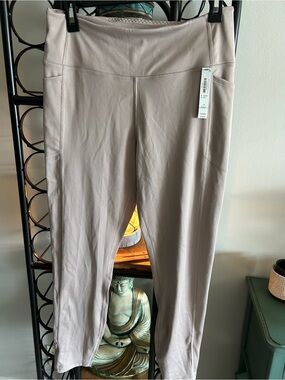 Victoria's Secret VSX  Light Taupe High-Rise Pocket Leggings large NWT